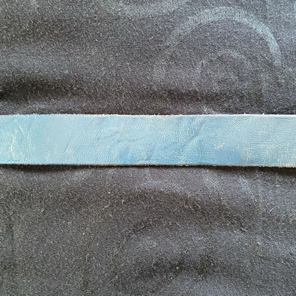 Vintage 70’s Dodge Van Brass Buckled Blue Smitty’s Leather Belt. Van Life. - Picture 11 of 14